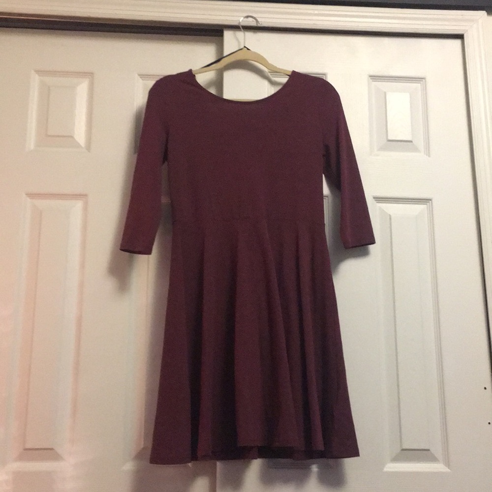 Burgundy skater dress